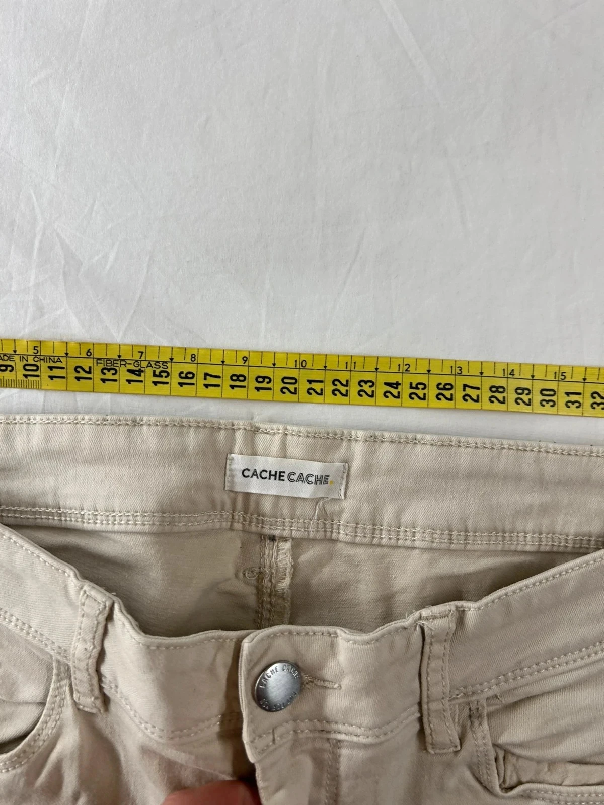 Beige crème cache cache jean – photo 7